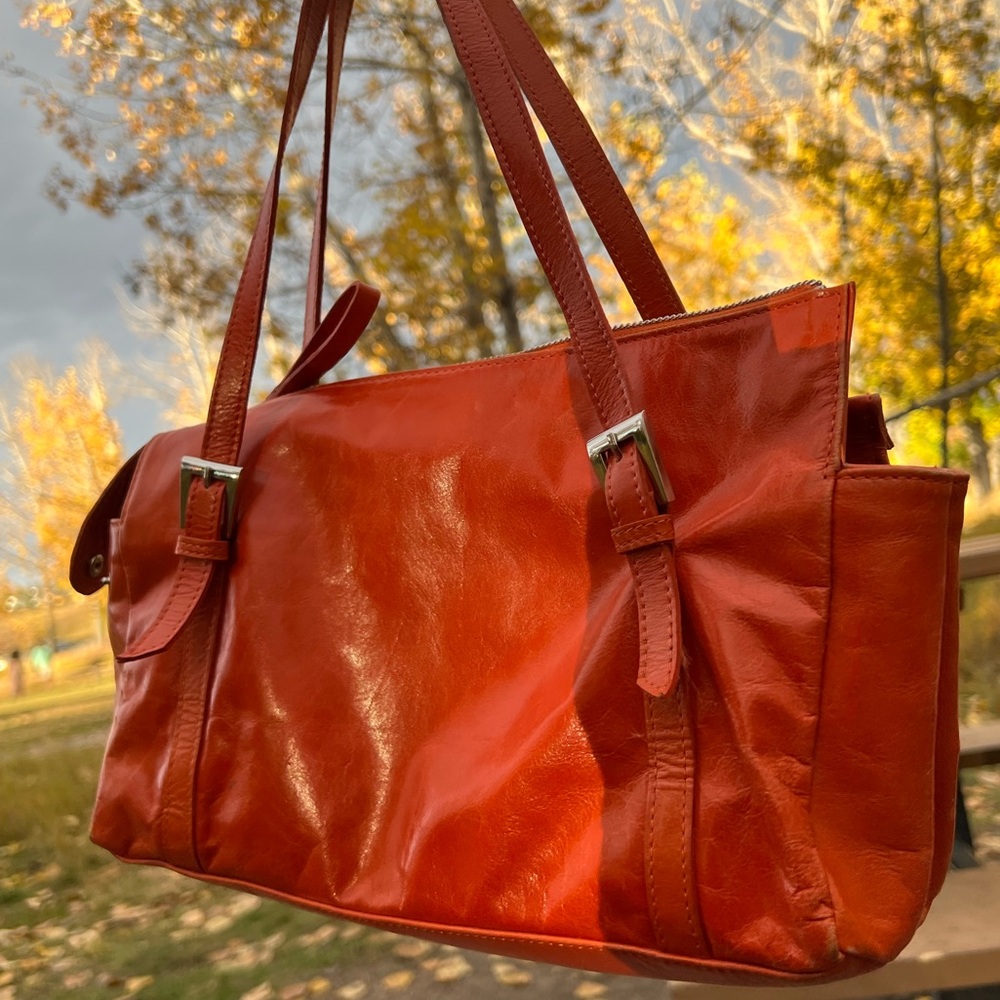 Vintage TANO New York - Orange Leather Purse
